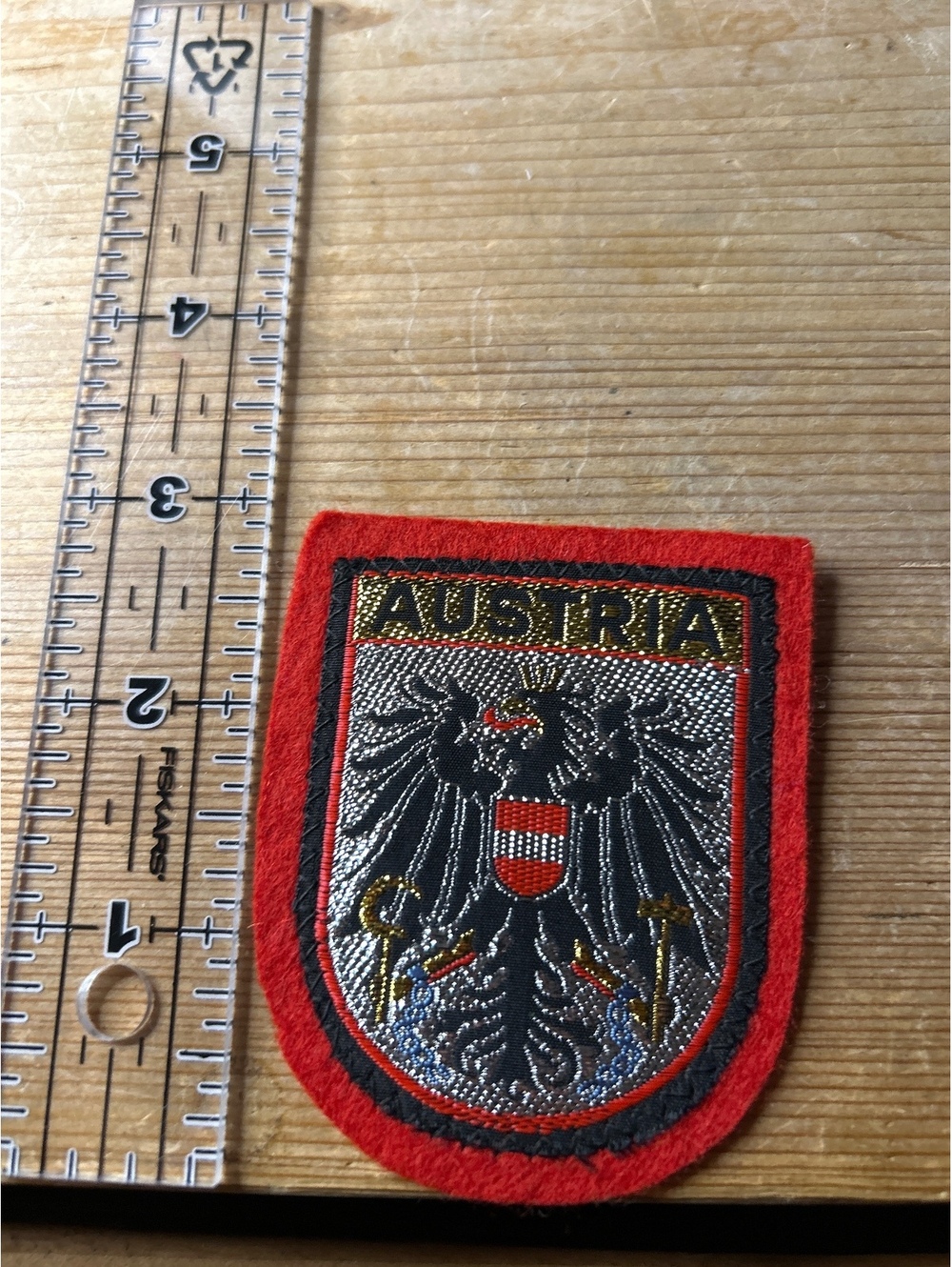 Austria Embroidered Patch with Red Border